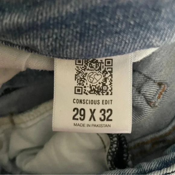 Express Men’s Denim Blue Jeans Size 29x32 Light Wash Straight Leg Stretch - Picture 2 of 9